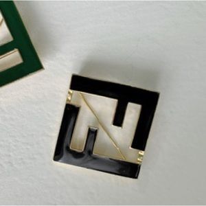 New!  brooch pin black FF